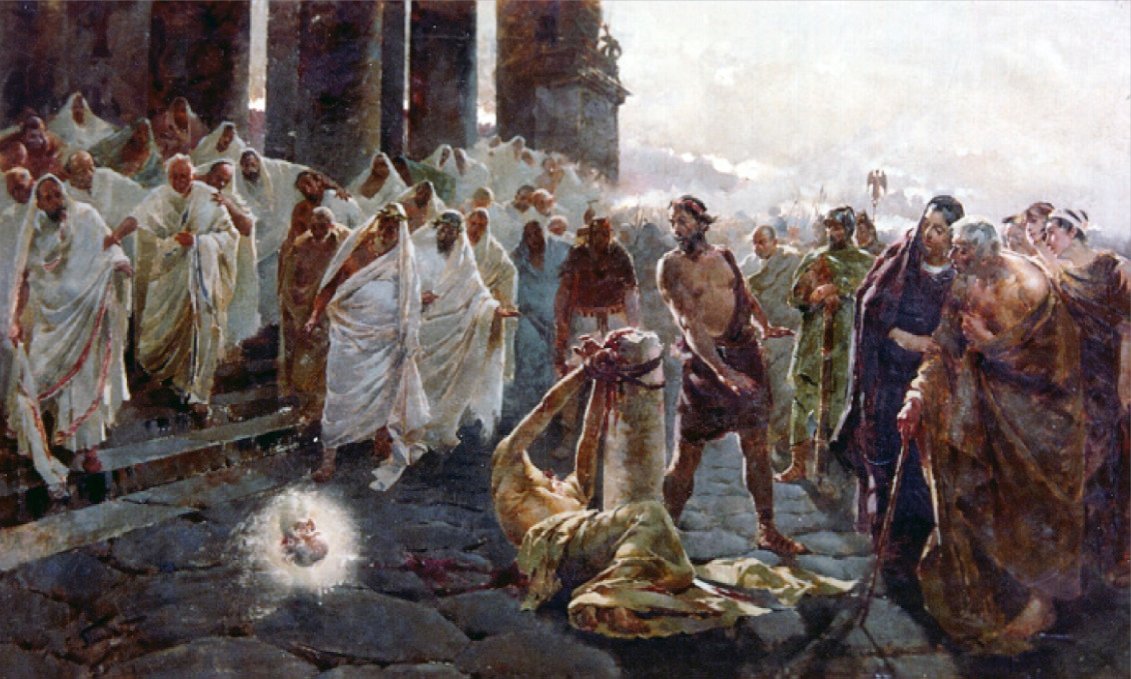 Náčrt Stětí svatého Pavla od Enrique Simonet