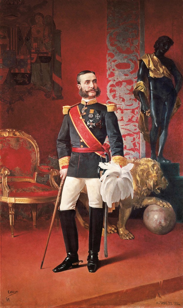 Portrét španělského krále Alfonse XII. (1857-1885 od Enrique Estevan y Vicente
