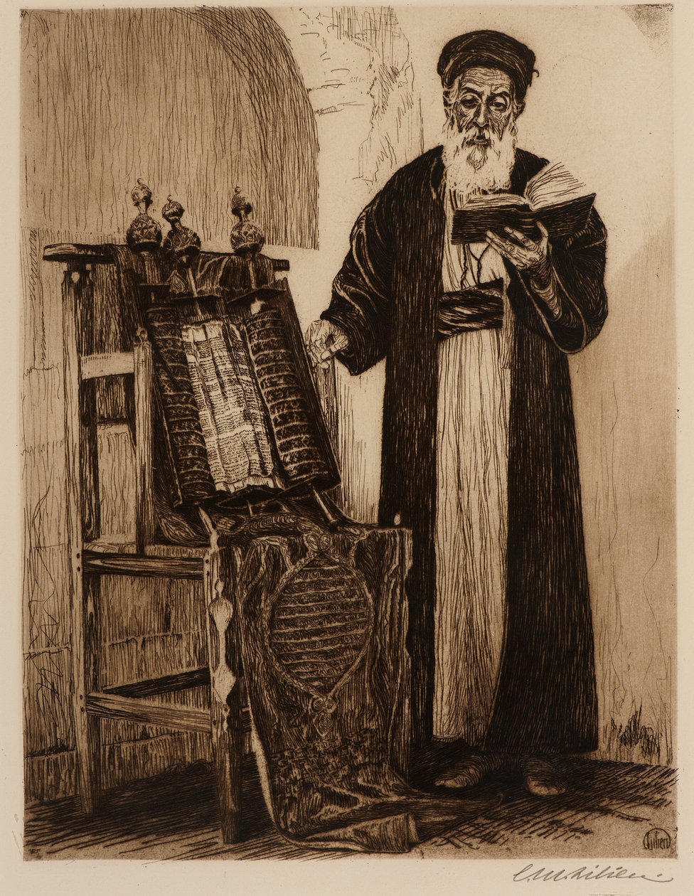 Samaritánský velekněz od Ephraim Moses Lilien