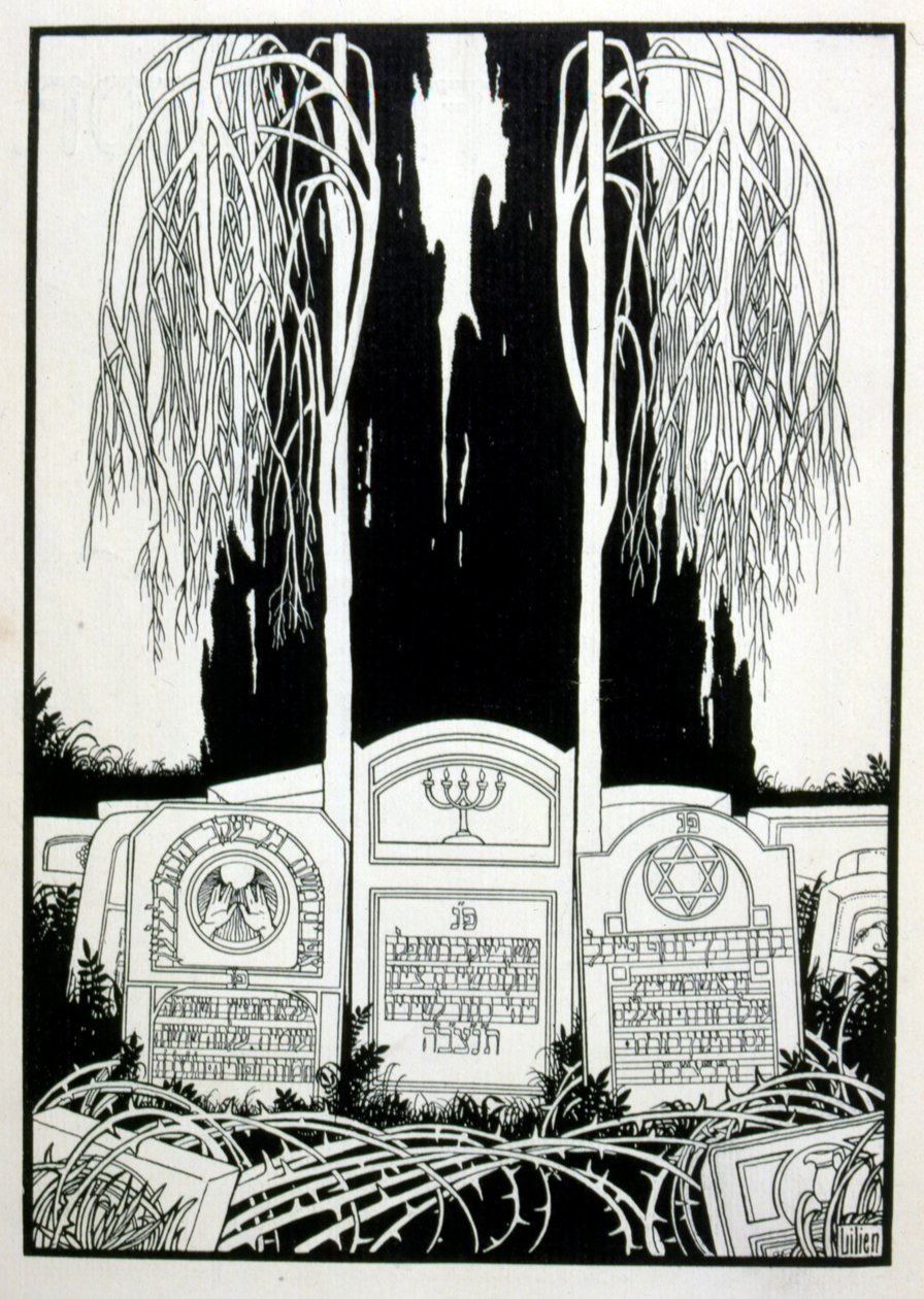 strana "Juda". sbírka balad nežidovského básníka Börriese von Münchhausena 1900 od Ephraim Moses Lilien