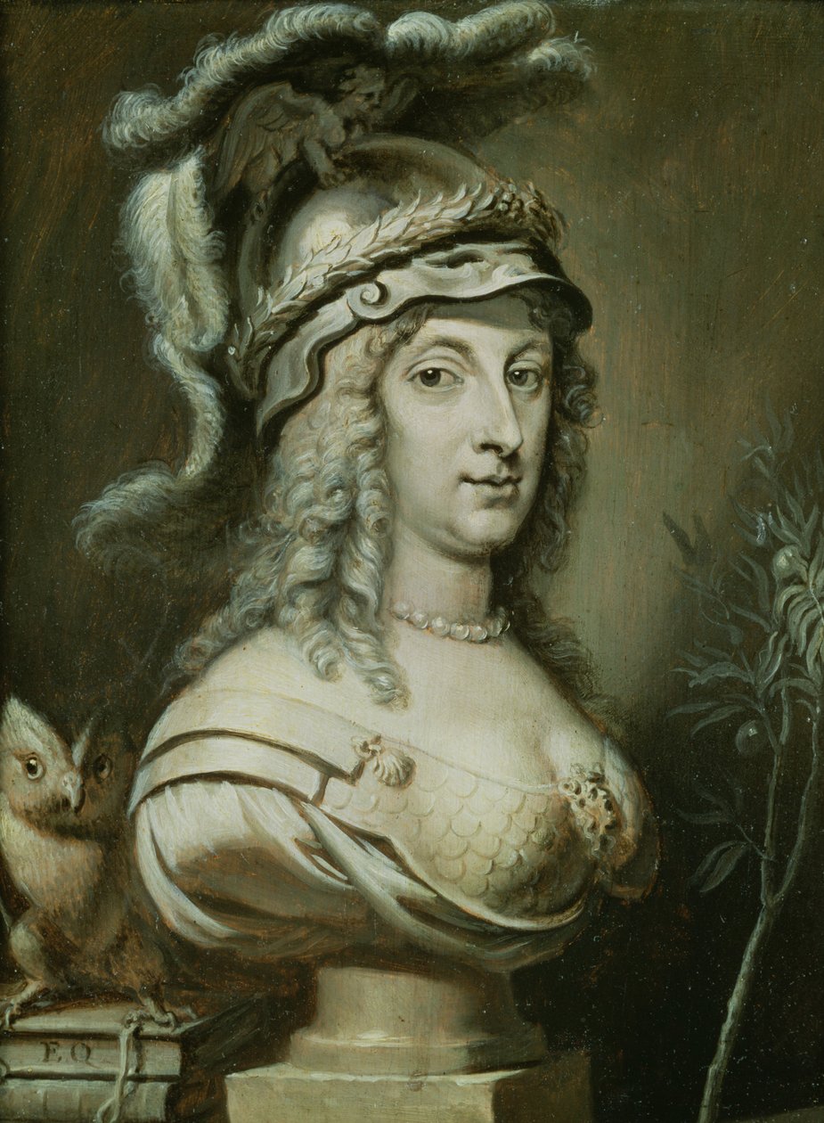 Alegorický portrét švédské královny Kristiny (1626-89) cca 1649-50 od Erasmus Quellinus II