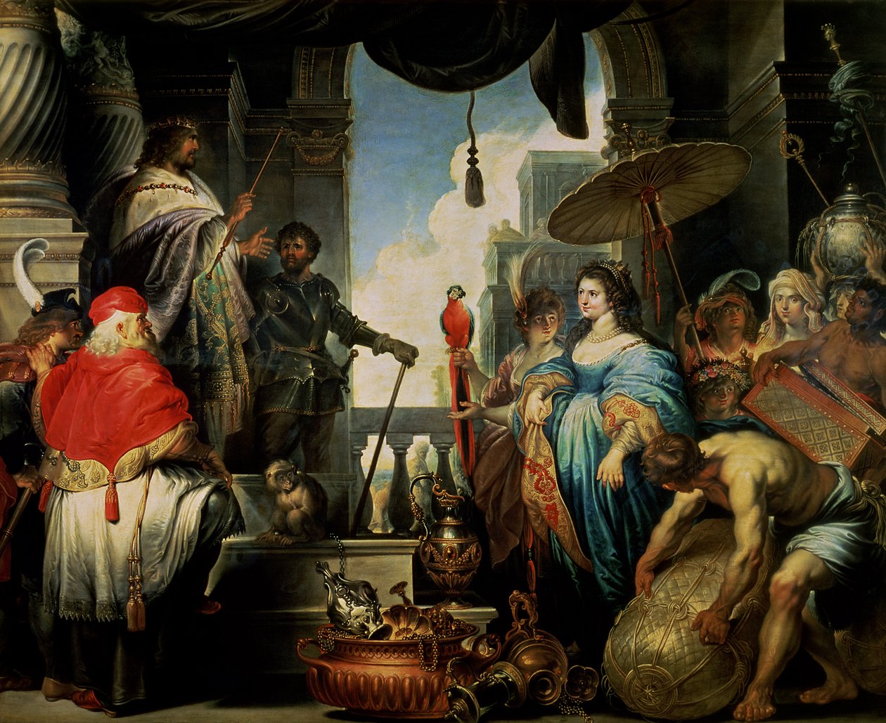 Šalomoun a královna ze Sáby od Erasmus Quellinus II