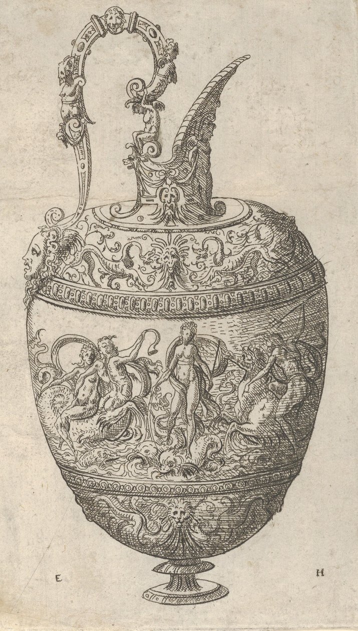 Design for a Ewer, 1565. od Erasmus Hornick