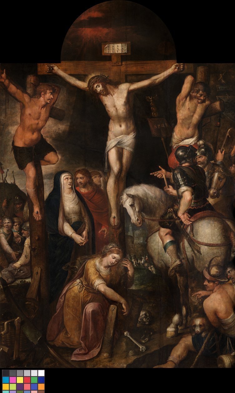 Ukřižování (olej na desce) od Erasmus Quellinus