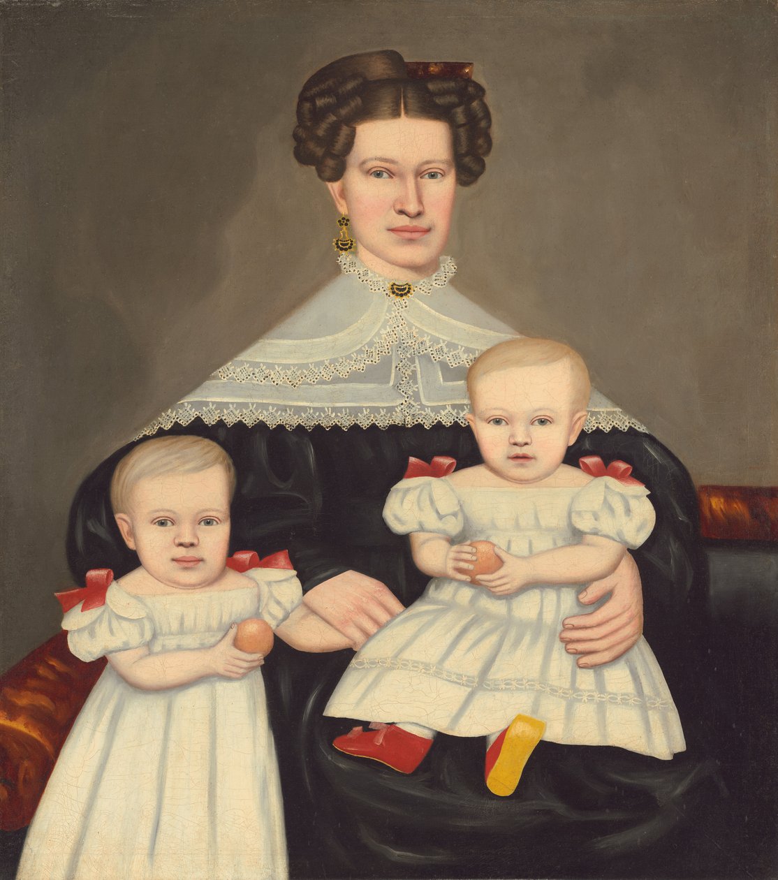 Paní Paul Smith Palmer a její dvojčata, 18351838. od Erastus Salisbury Field
