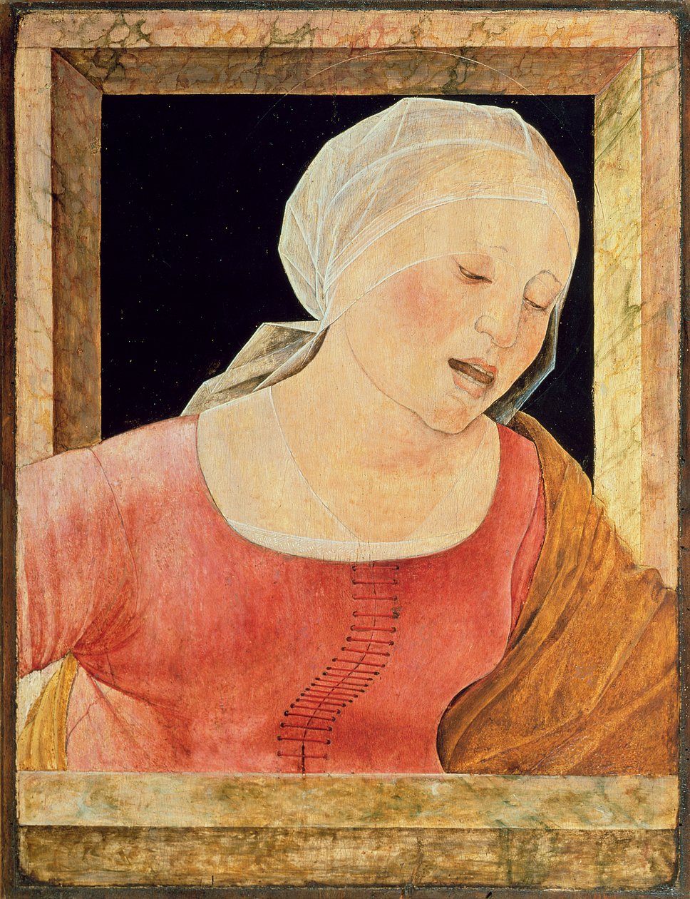 Truchlící žena (tempera a olej na panelu) od Ercole de Roberti