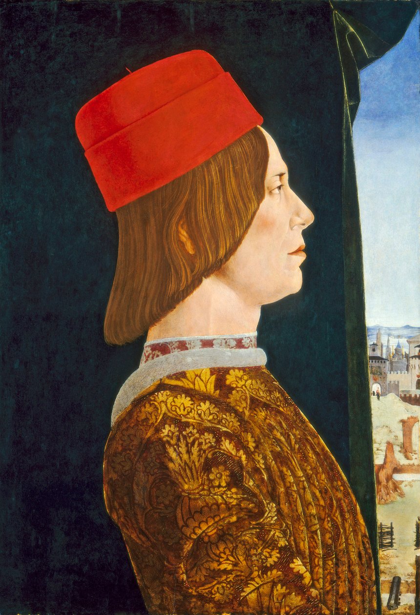 Giovanni II Bentivoglio, c. 1474-77 (teplota na panelu) od Ercole de Roberti