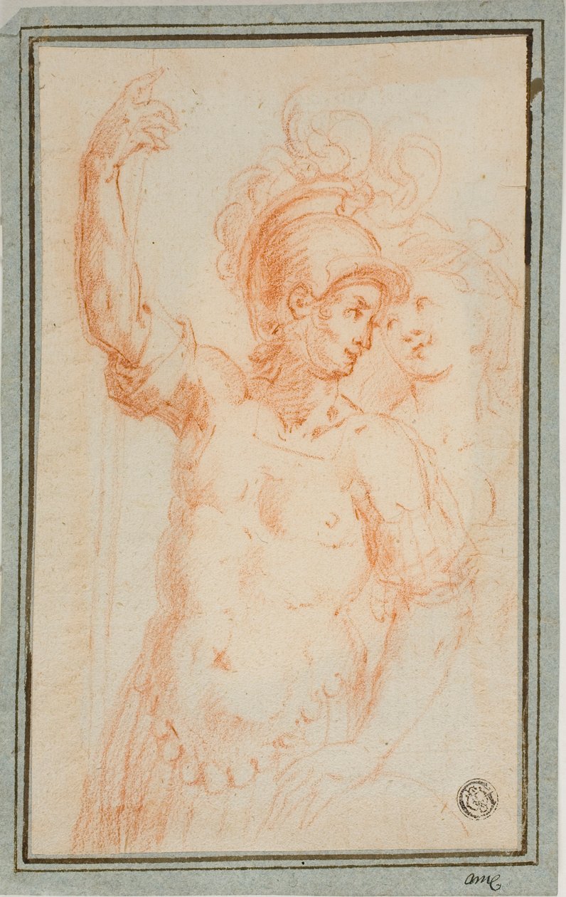 Římský voják a žena od Ercole Procaccini the younger