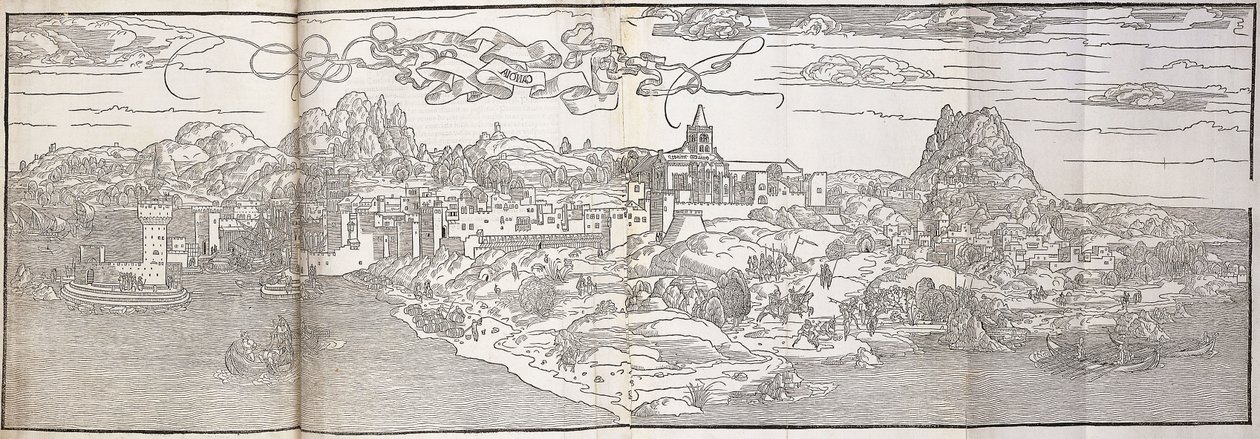 Panoramatický výhled na Candia od Erhard Reuwich