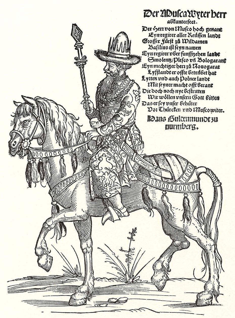 Portrét velkoknížete Vasilije III Ivanoviče z Moskvy 1479-1533 od Erhard Schon