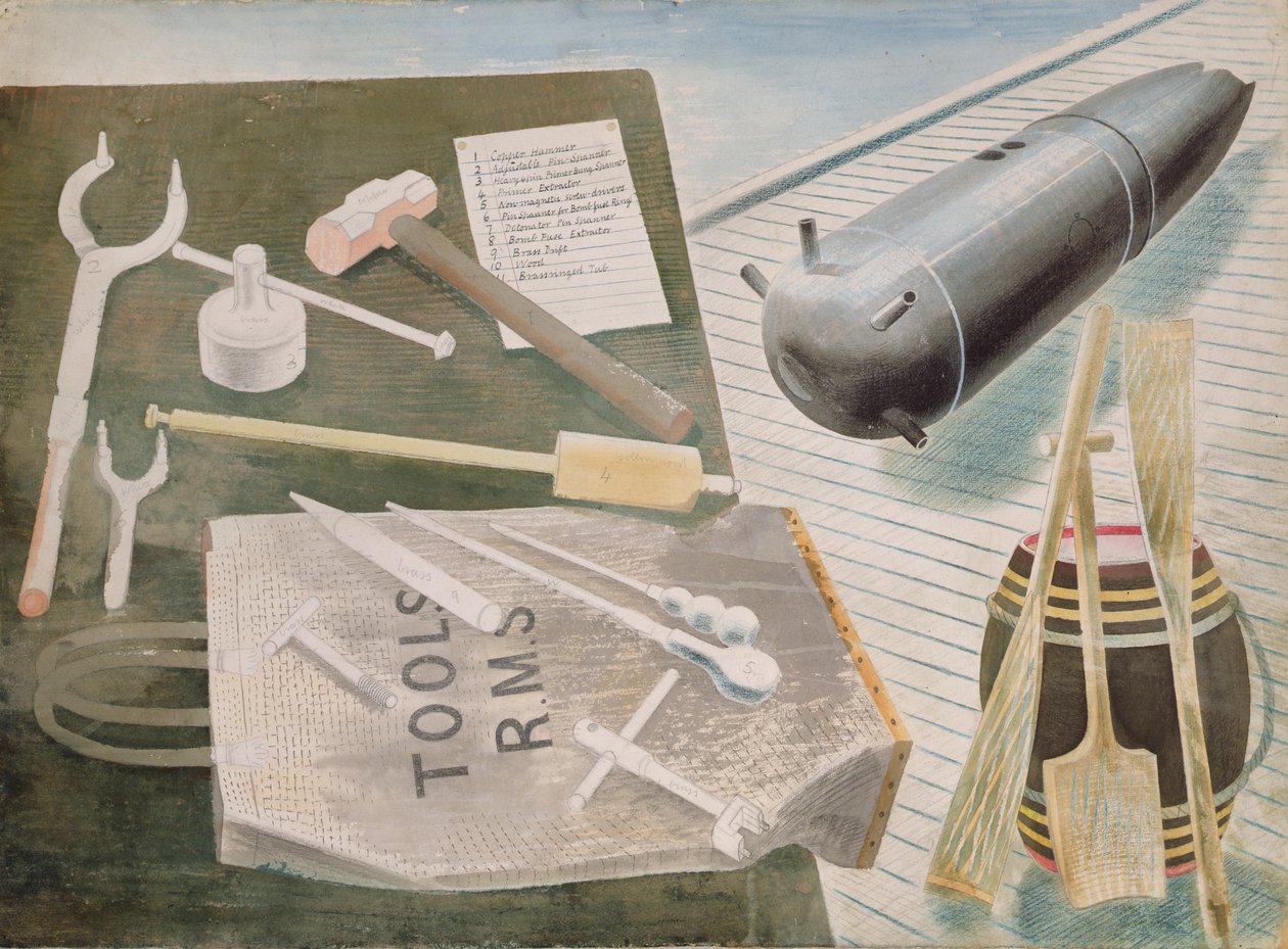 Souprava na likvidaci bomb, kolem roku 1940 od Eric Ravilious