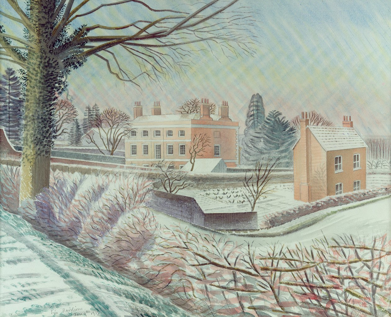 Fara ve sněhu od Eric Ravilious
