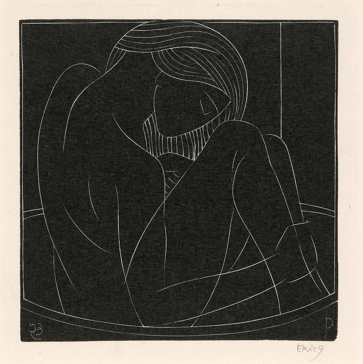 Dívka ve vaně od Eric Gill
