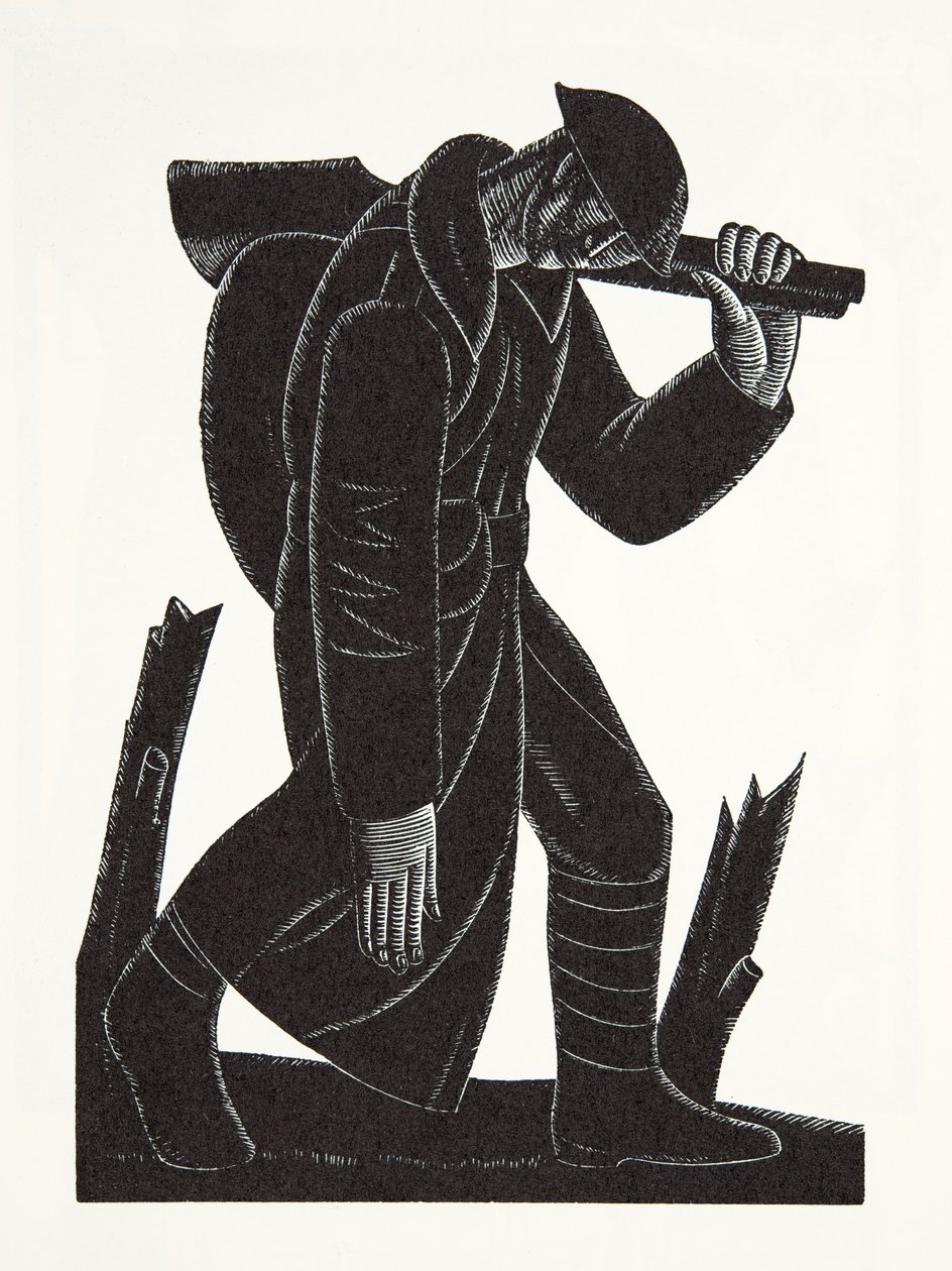 Westward Hoe!, podle kresby Davida Jamese od Eric Gill