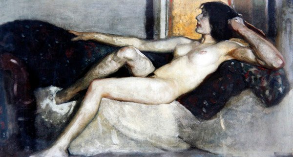 Study for Beauty Luxuriant, kolem roku 1919 (olej na plátně) (viz 468039) od Eric Harald Macbeth Robertson