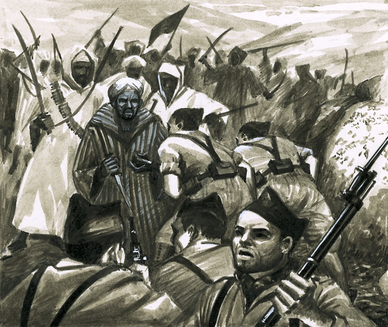 Generál Franco v boji proti povstalcům z Riffu v Maroku od Eric Parker