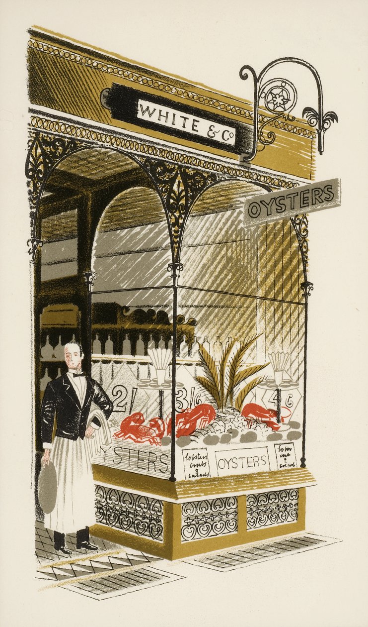 Ústřicový bar, cca 1938 od Eric Ravilious