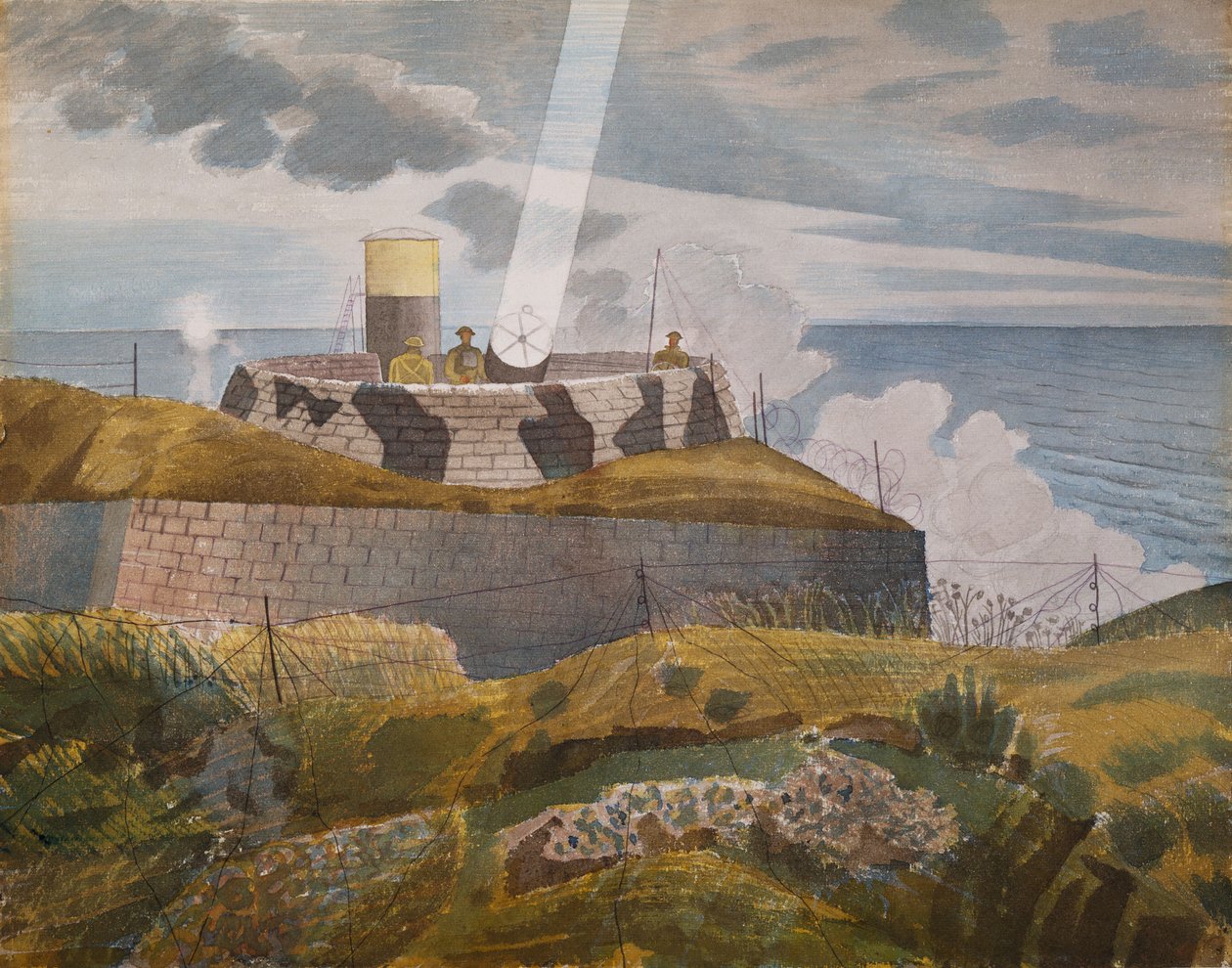 Světlomet za soumraku, říjen 1941 od Eric Ravilious