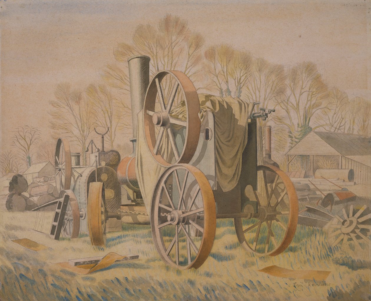 Traktor, 1933 od Eric Ravilious