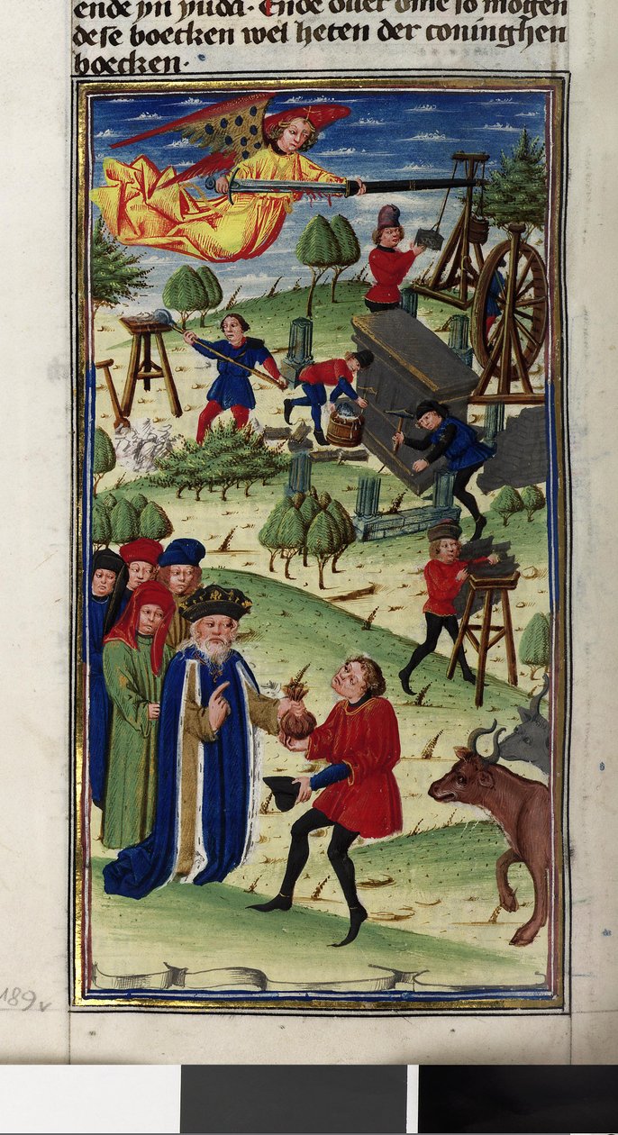 Výňatek: text s miniaturou z druhé knihy královské (miniatura) od Erich Lessing