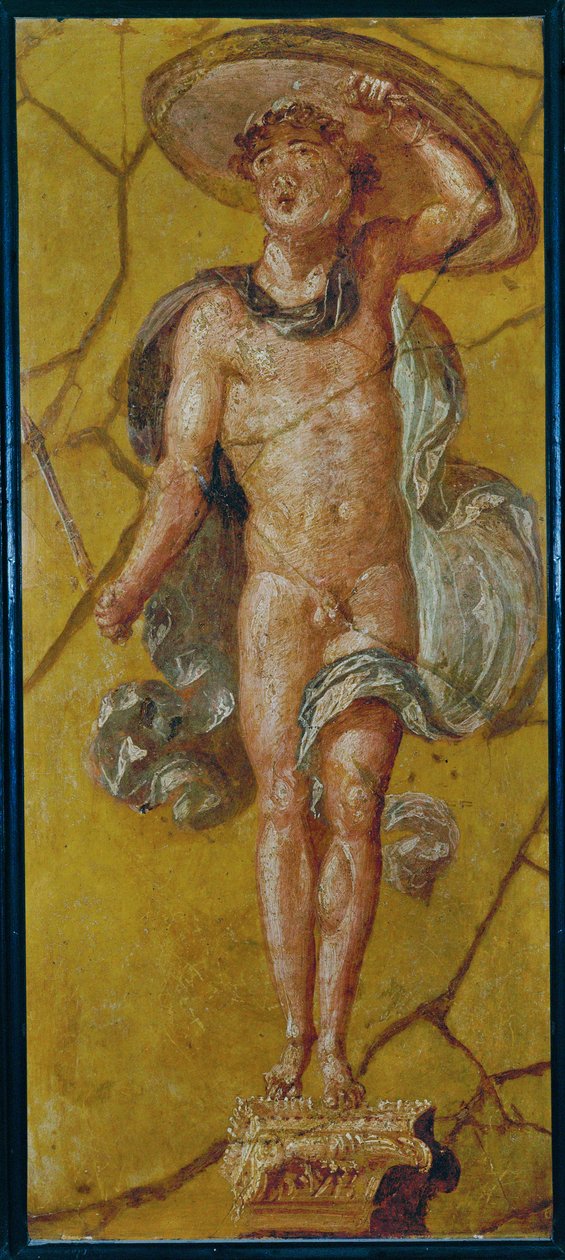 Květinový nosič, Pompeje, Itálie (freska) od Erich Lessing