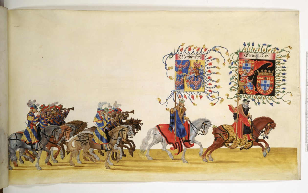 Celá strana: detail z Triumfálního průvodu, cca 1550-1600 od Erich Lessing