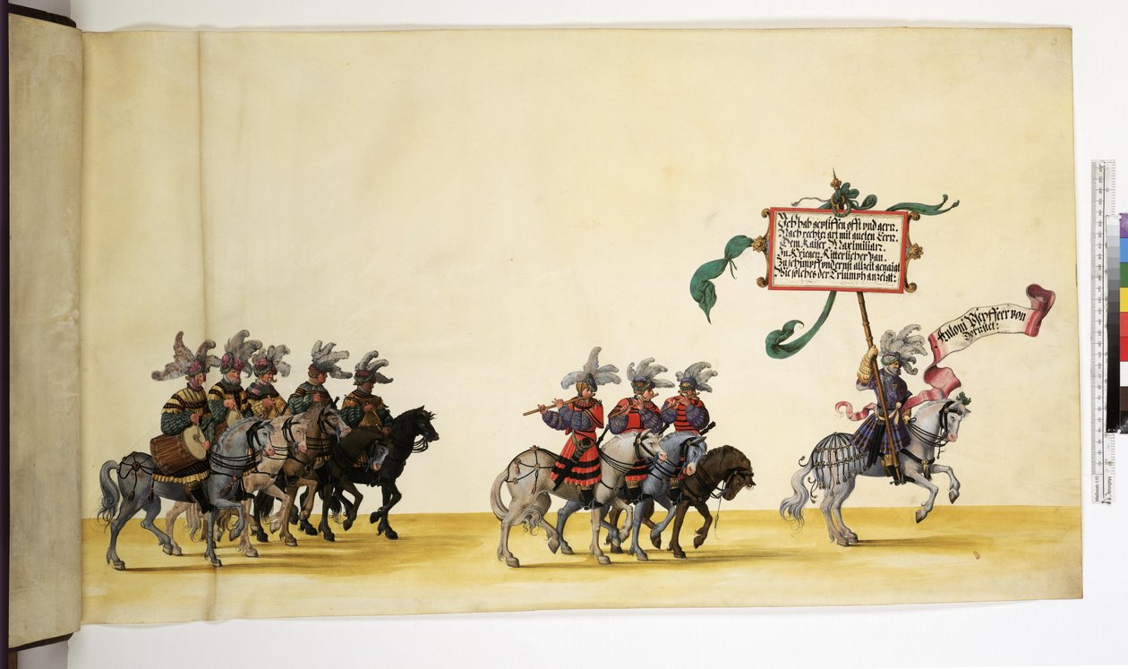 Celá strana: detail z Triumfálního průvodu, cca 1550-1600 od Erich Lessing