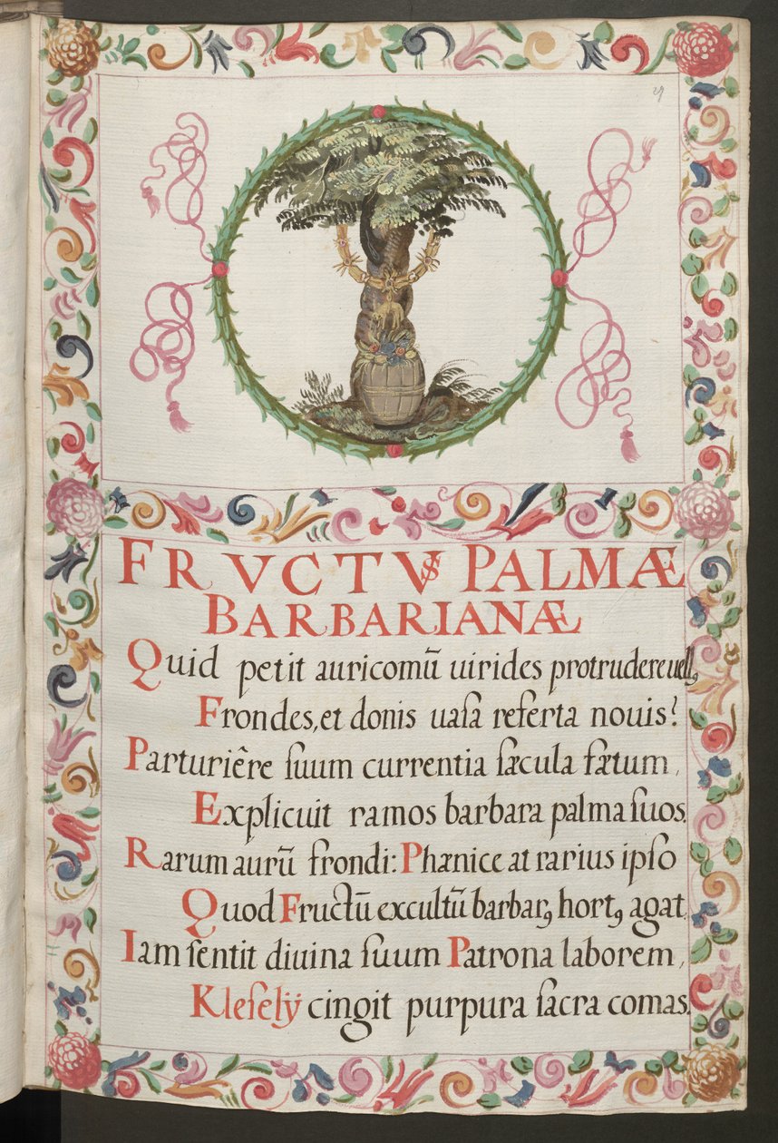 Celá strana: text s figurálním medailonem a ozdobným rámečkem od Erich Lessing