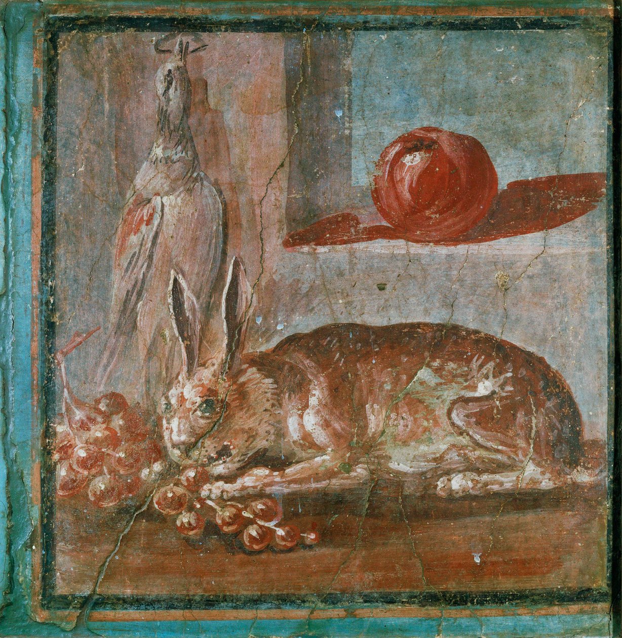 Zátiší se zajícem a hrozny od Erich Lessing