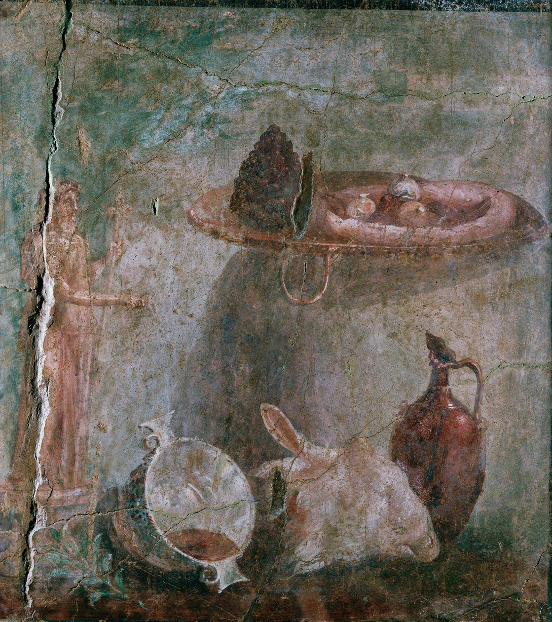 Zátiší s ovčí hlavou od Erich Lessing