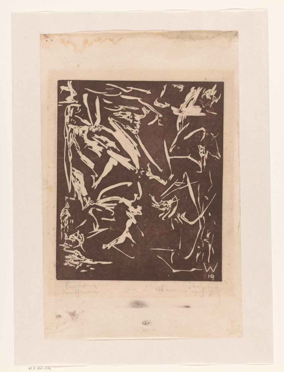 Abstraktní kompozice od Erich Wichmann (signed by artist)