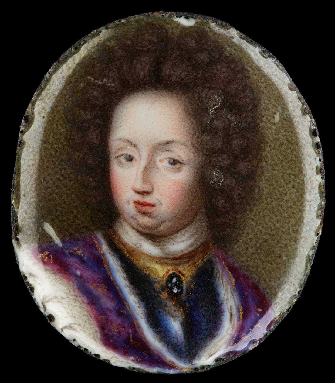 Miniaturní portrét Karla XI., Švédského krále 1660-1697 od Erik Utterhielm
