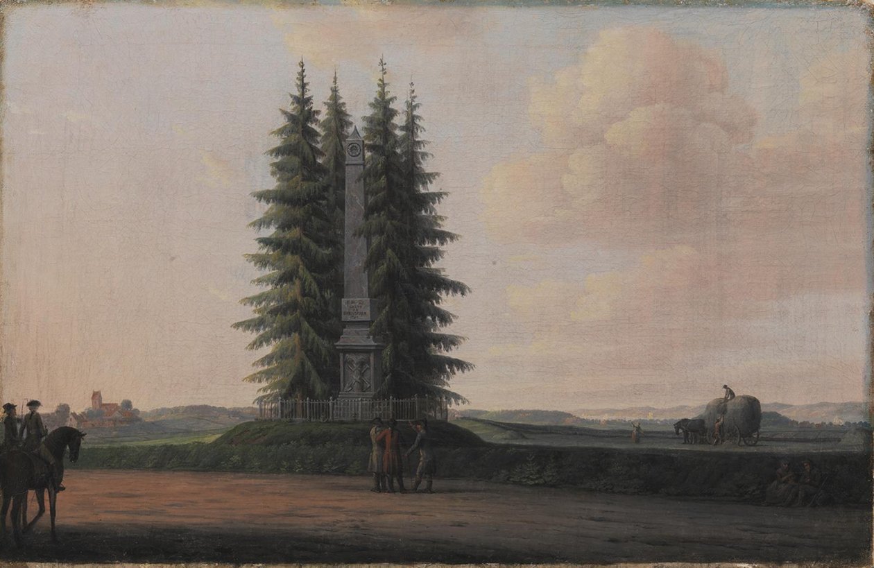Obelisk vztyčený na počest státníka J.H.E. Bernstorff v Gentofte, severně od Kodaně od Erik Pauelsen