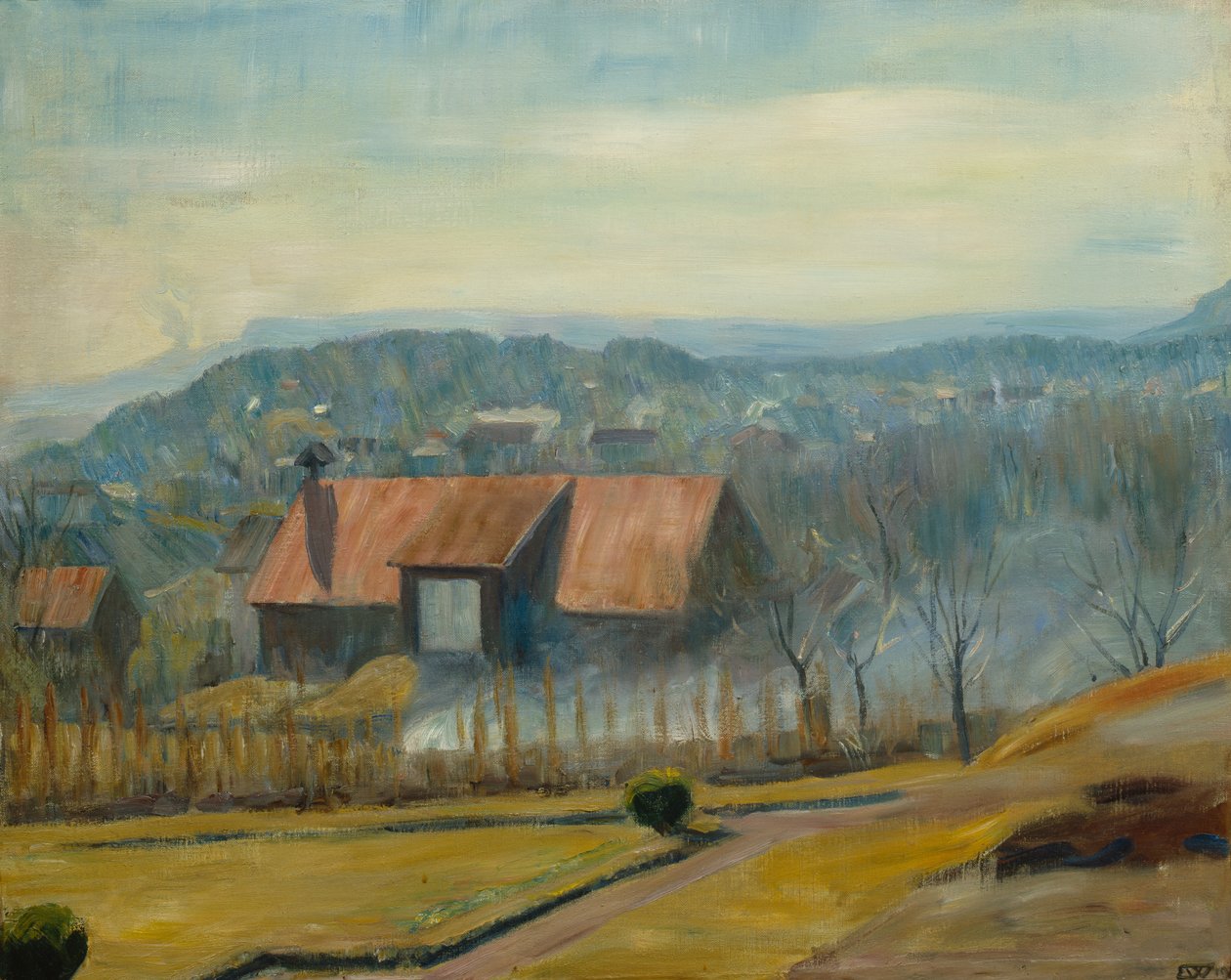 kopec Skaugum. 1928 od Erik Theodor Werenskiold