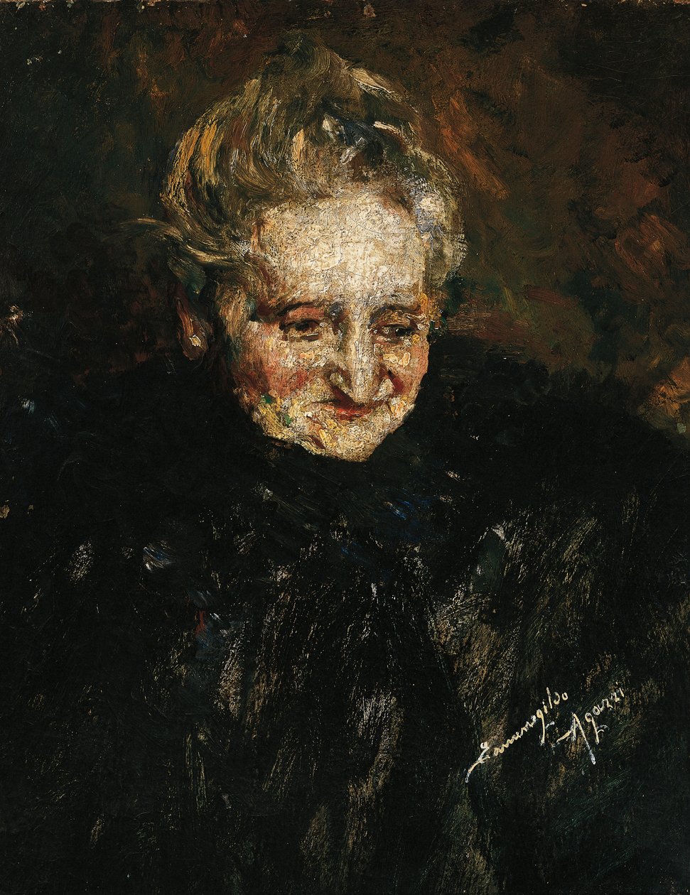 Portrét matky od Ermenegilda Agazziho (1866-1945) od Ermenegildo Agazzi