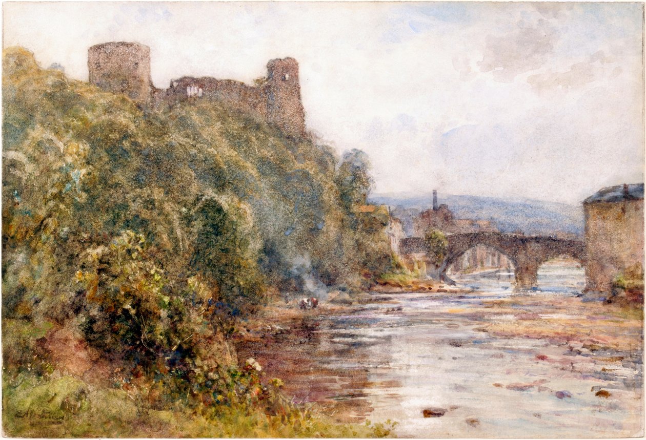 Hrad Barnard (akvarel na papíře) od Ernest Albert Waterlow