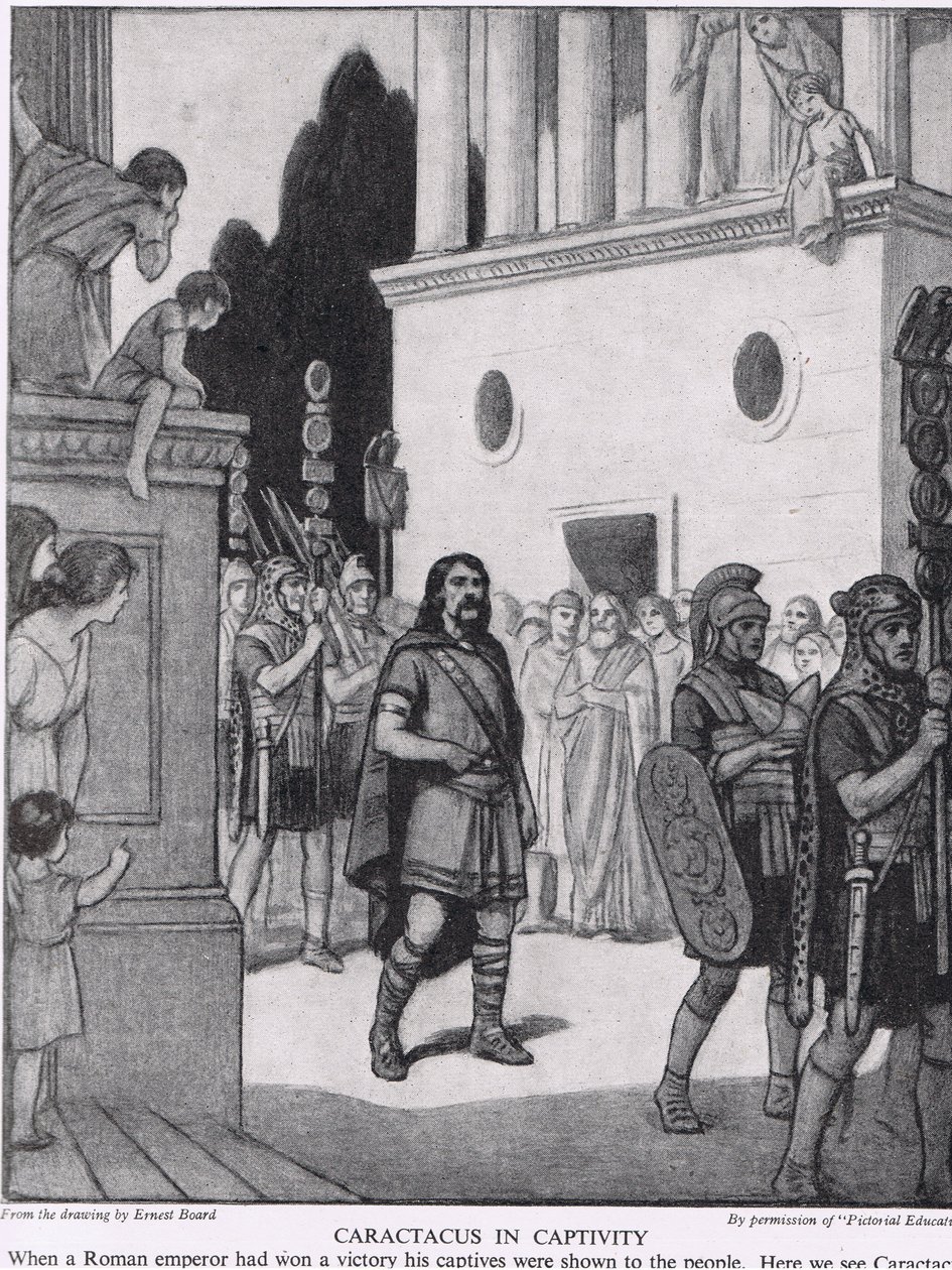 Caractacus v zajetí, ilustrace z 
