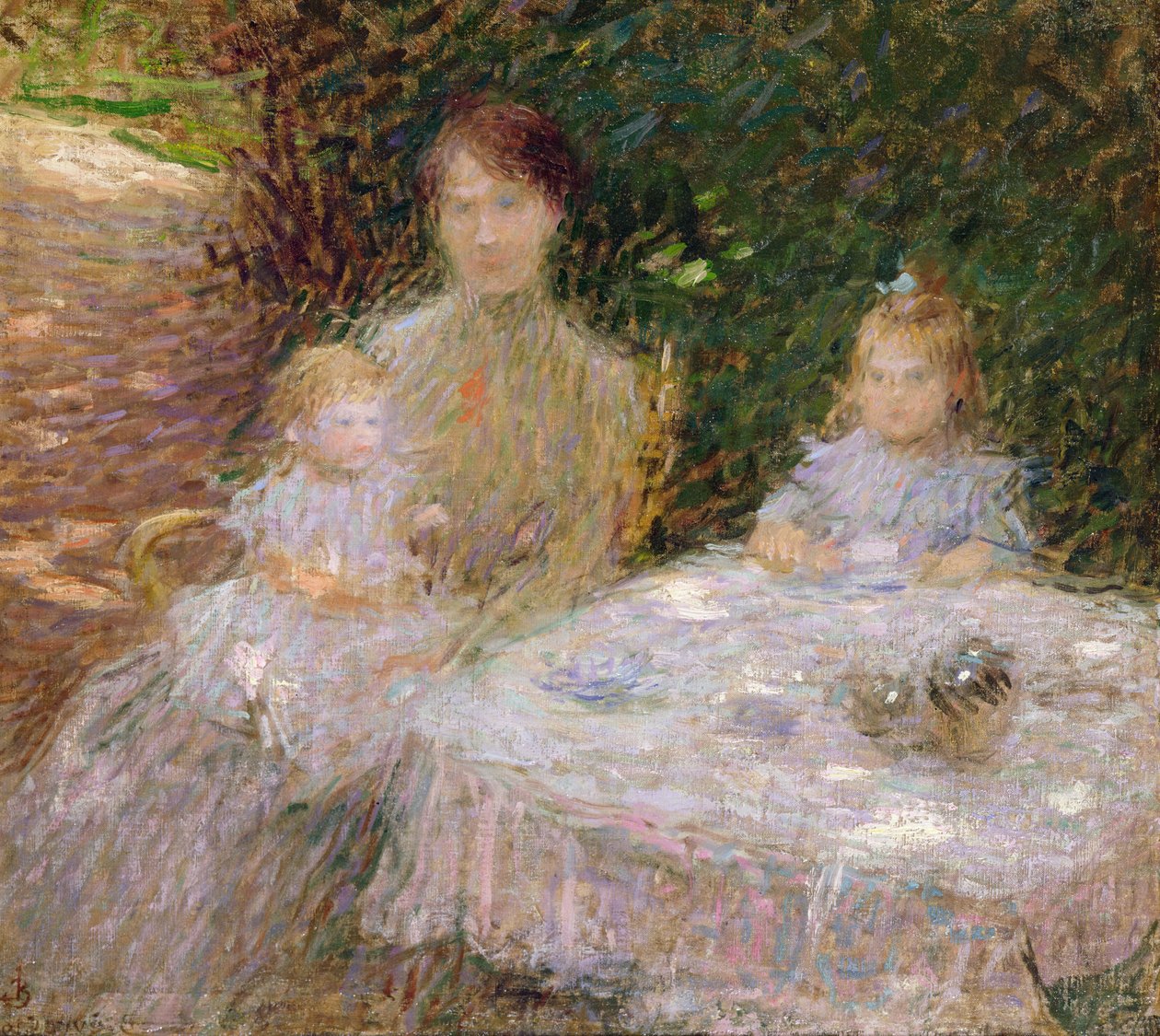 Umělcova rodina v zahradě od Ernest Joseph Laurent