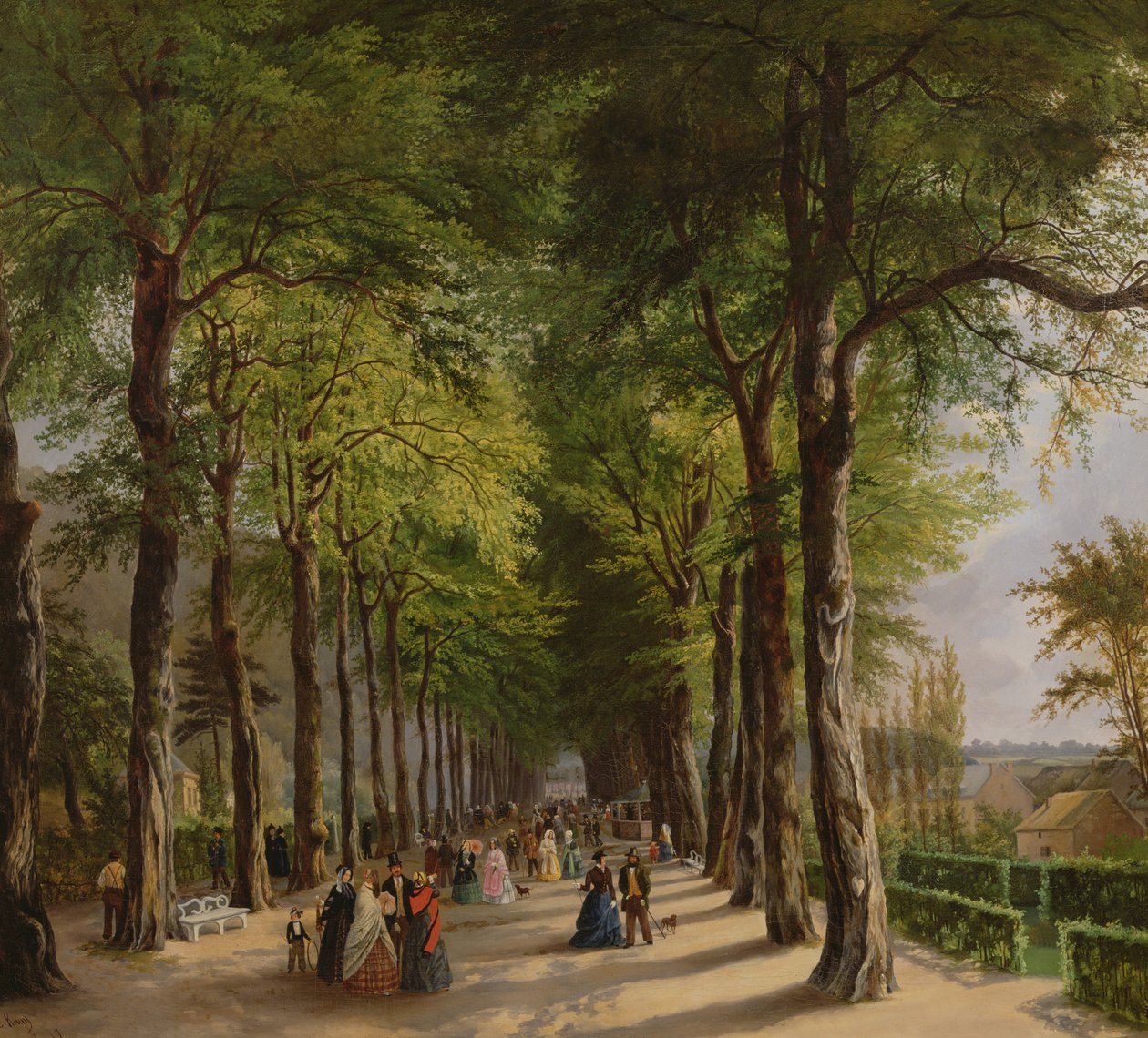 Promenáda ve Spa v Belgii, 1847 od Ernest Krins