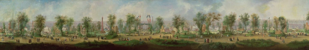 Panoramatický pohled na výstavu z roku 1855 od Ernest Lami de Nozan