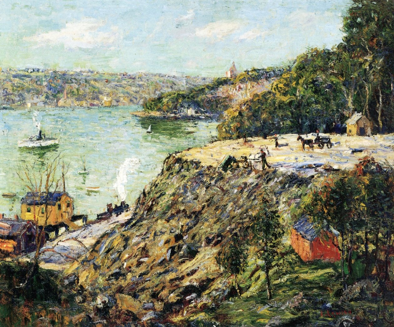 Přes řeku, New York, kolem roku 1910 od Ernest Lawson