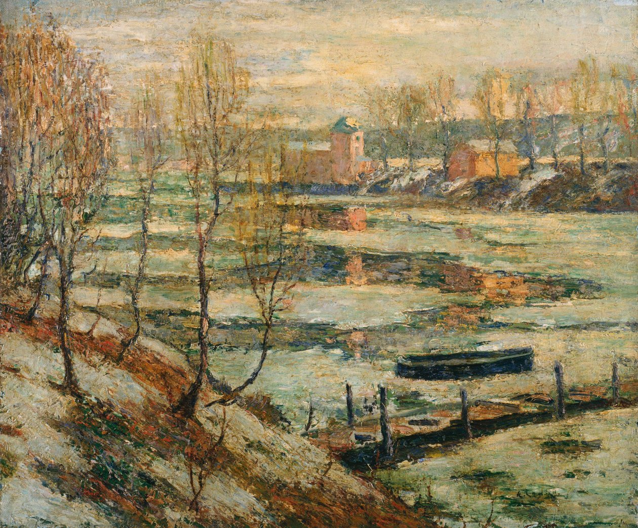 Led v řece od Ernest Lawson