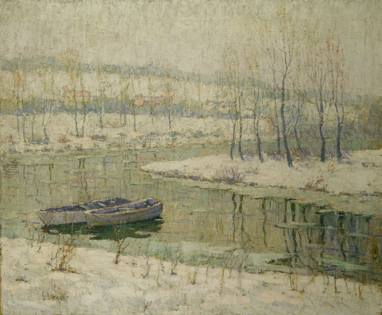 Jarní tání od Ernest Lawson