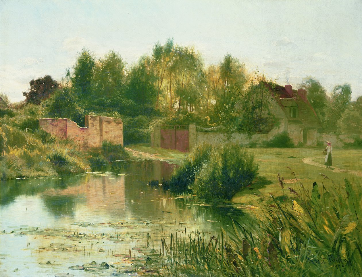 Vesnický rybník, 1879 od Ernest Parton