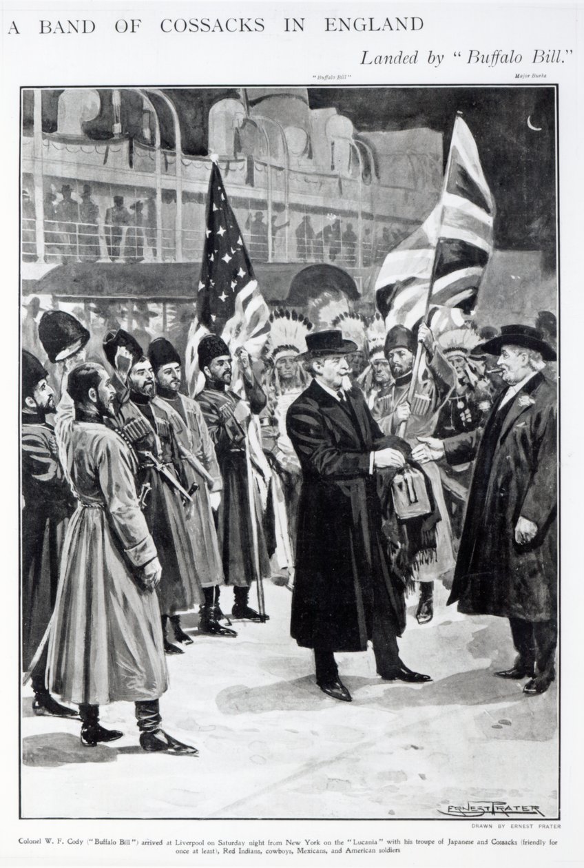 Plukovník W.F. Cody (Buffalo Bill) Přijíždí do Liverpoolu od Ernest Prater