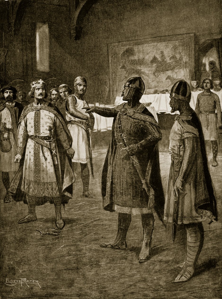 Dva Robertovi zvěstovatelé odsuzují Rufa, 1094, ilustrace z "Hutchinson