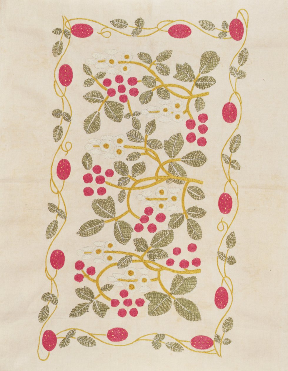 Výšivka, cca 1900 (barevná vlna na plátně) od Ernest William Gimson