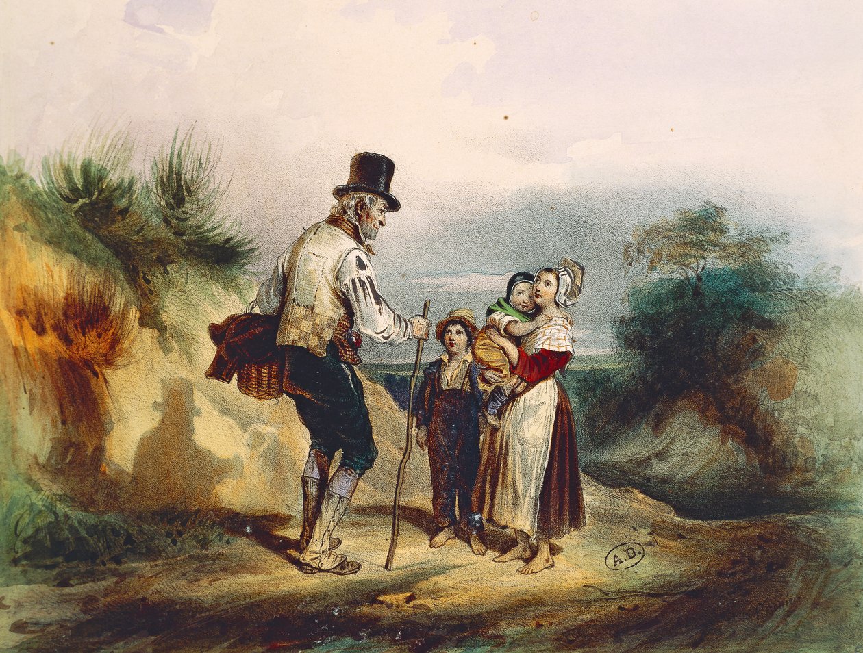 Pikakuvake, kuvitus Ernest Grenierin akvarellista Victor Hugon (1802-1885) Les Miserables -sarjaan od Ernest (after) Grenier