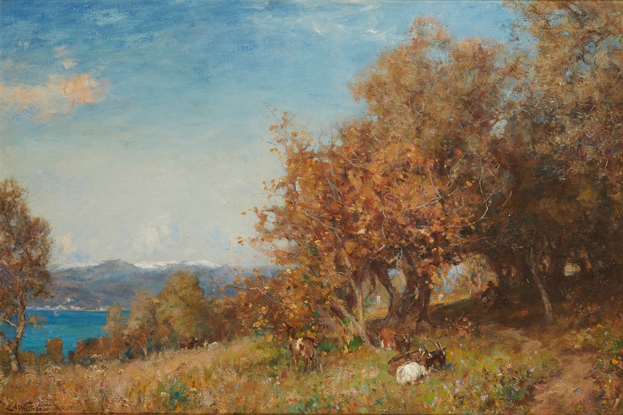 Předjaří Riviera (olej na plátně) od Ernest Albert Waterlow
