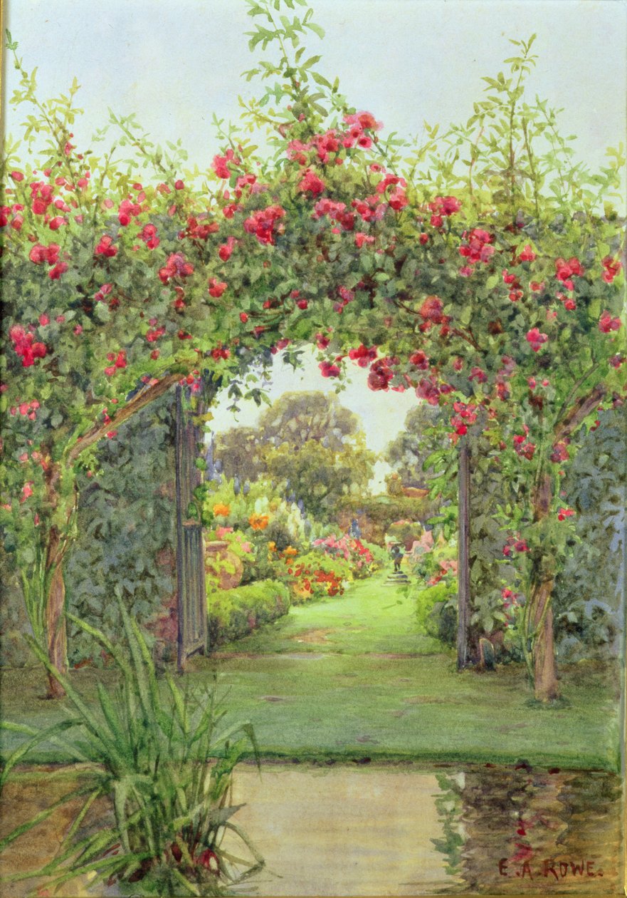 Crimson Rambler, Harleyford Manor, Marlow od Ernest Arthur Rowe